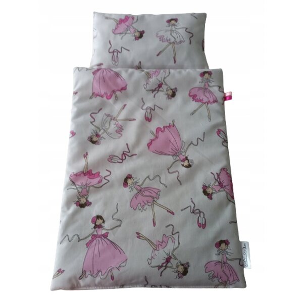 Set di Biancheria per Bambole in Cotone 100% con Cuscino e Coperta Antiallergica