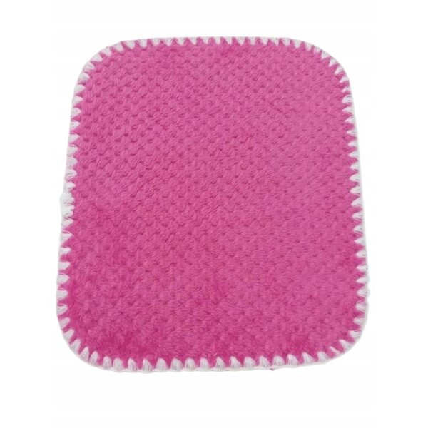 Weiche Wendedecke für Puppen 31x24 cm Fuchsiarosa Weich