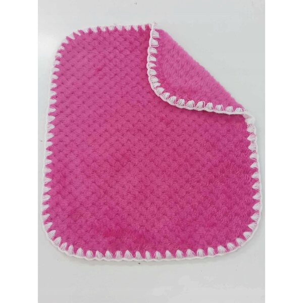 Weiche Wendedecke für Puppen 31x24 cm Fuchsiarosa Weich