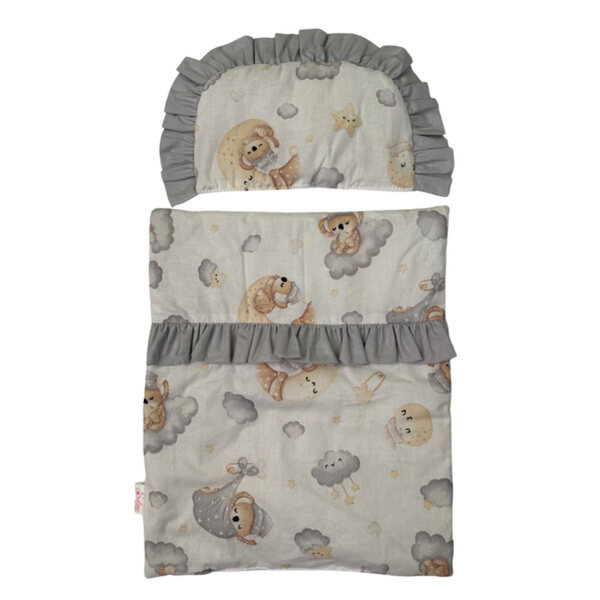 SELINE SLEEP Puppenbettwäsche – Bettdecke und Kissen, polnische Produktion