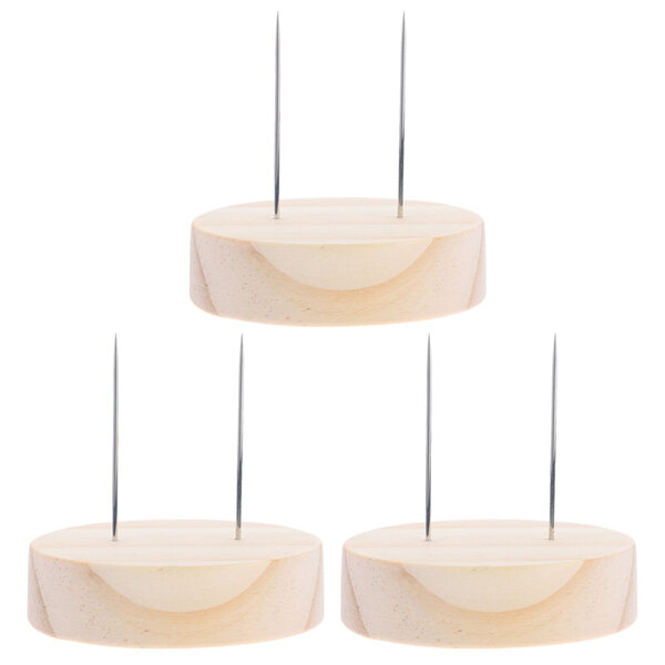 Set mit 3 Präsentationsständern aus Holz und Metall für Puppen, stabil und tragbar