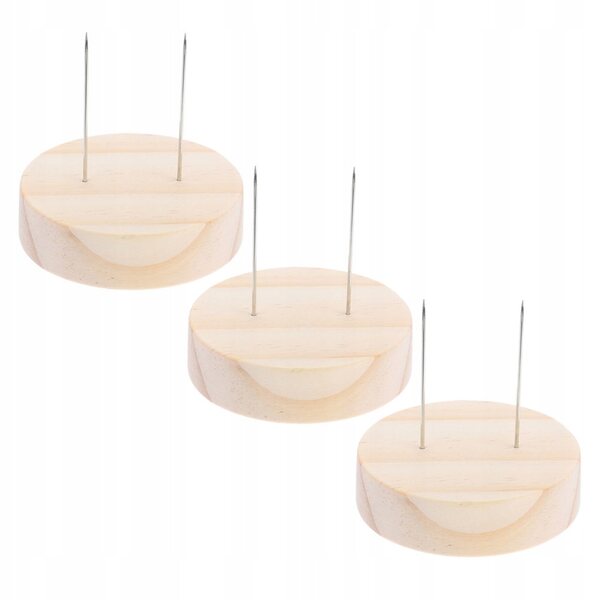 Set mit 3 Präsentationsständern aus Holz und Metall für Puppen, stabil und tragbar