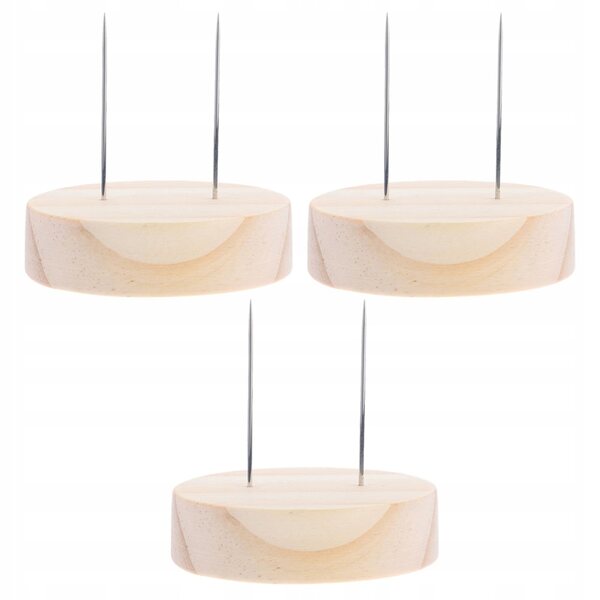 Set mit 3 Präsentationsständern aus Holz und Metall für Puppen, stabil und tragbar