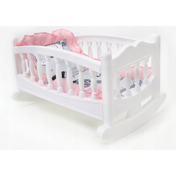 Culla per bambole Raj Malucha, 45 cm, con set di biancheria da letto, prodotto polacco