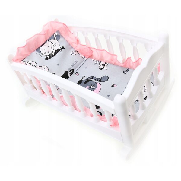 Culla per bambole Raj Malucha, 45 cm, con set di biancheria da letto, prodotto polacco