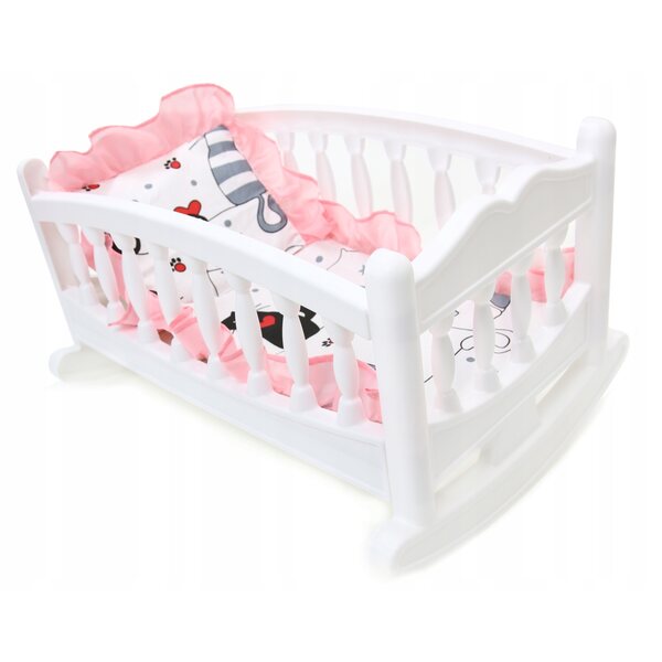 Culla per bambole Raj Malucha, 45 cm, con set di biancheria da letto, prodotto polacco