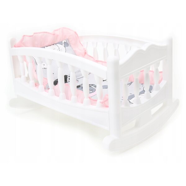 Culla per bambole Raj Malucha, 45 cm, con set di biancheria da letto, prodotto polacco