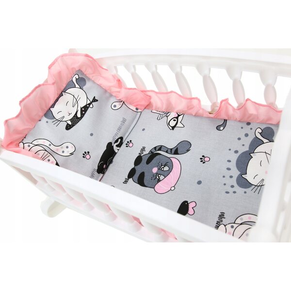 Culla per bambole Raj Malucha, 45 cm, con set di biancheria da letto, prodotto polacco