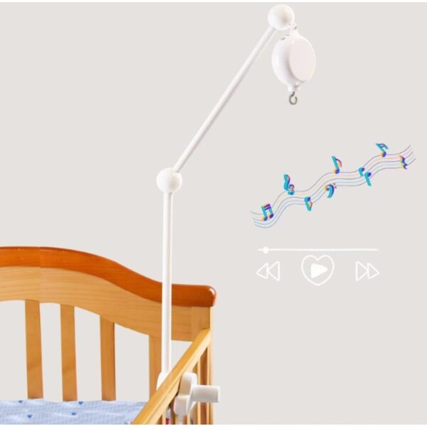 Braccio mobile in legno bianco per lettino, altezza 73 cm, per bambini 0+