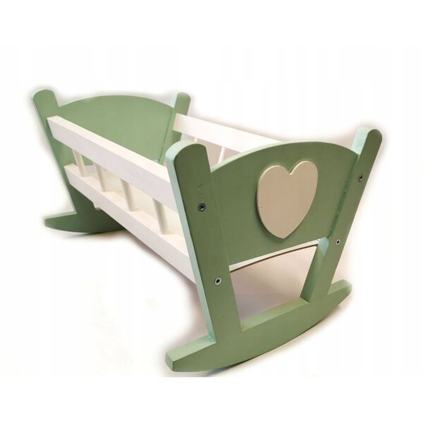 Holzwiege für LoveGifts-Puppen mit Sternbettung 54x35x34 cm
