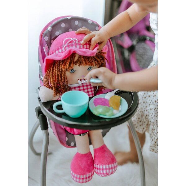 2-in-1-Bett- und Sitzset für Doris-Puppen mit Schaukelstuhl, ideal für Kinder