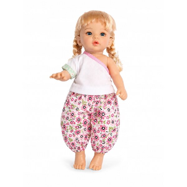 Elegantes Outfit für 30–35 cm große Puppen mit rosa Sommerbluse und Shorts