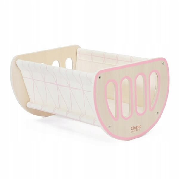 E lettino culla 2 in 1 per bambole in legno Classic World, età 3+