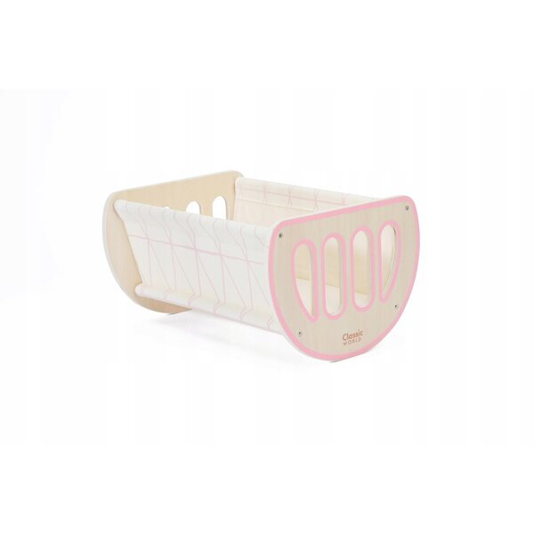E lettino culla 2 in 1 per bambole in legno Classic World, età 3+