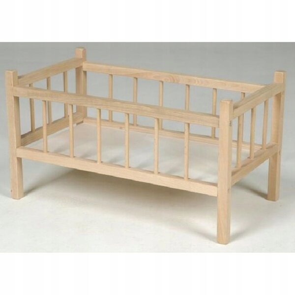 Lettino in legno per bambole Teddies 49x28x28 cm per bambine dai 3 anni