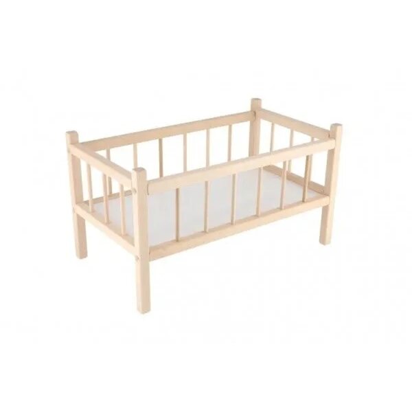 Lettino in legno per bambole Teddies 49x28x28 cm per bambine dai 3 anni
