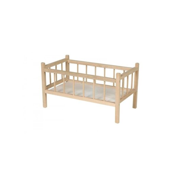 Lettino in legno per bambole Teddies 49x28x28 cm per bambine dai 3 anni
