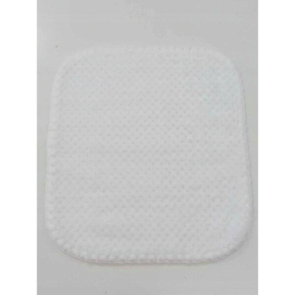 Μαλακή κουβέρτα διπλής όψης για κούκλες 31x24 cm, απαλή και λεπτή, Λευκή