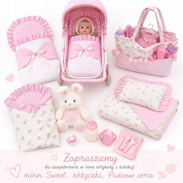 Doppelseitiger Schlafsack für Puppen 30-35 cm, weicher Pracownia Olo