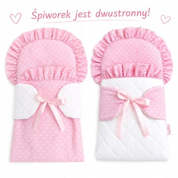 Doppelseitiger Schlafsack für Puppen 30-35 cm, weicher Pracownia Olo