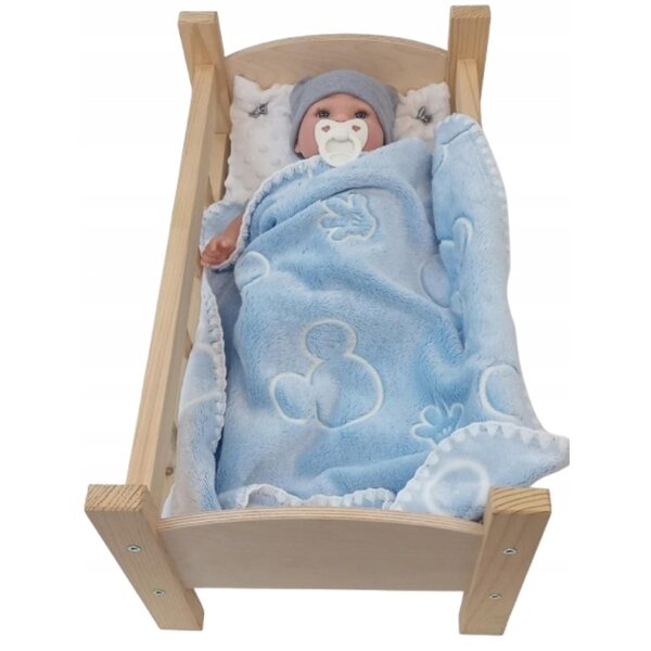 Morbida coperta per bambola fluorescente double-face con Topolino, 50x53 cm
