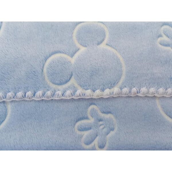 Morbida coperta per bambola fluorescente double-face con Topolino, 50x53 cm