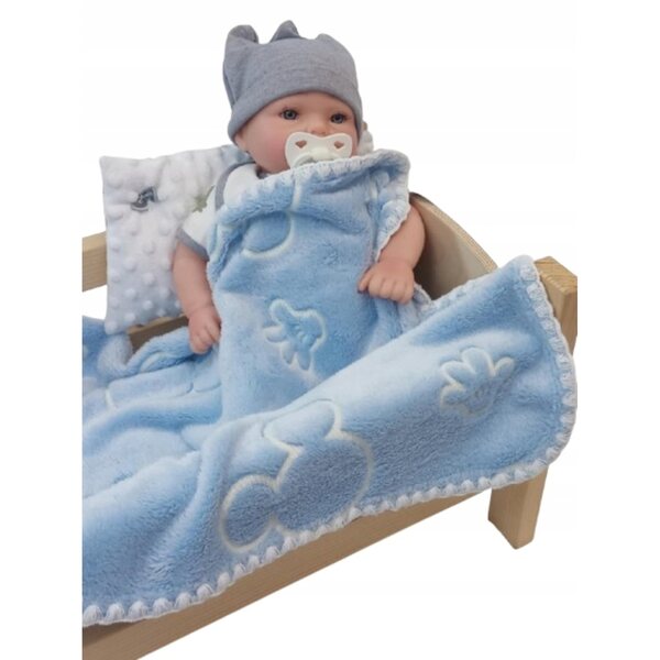 Morbida coperta per bambola fluorescente double-face con Topolino, 50x53 cm