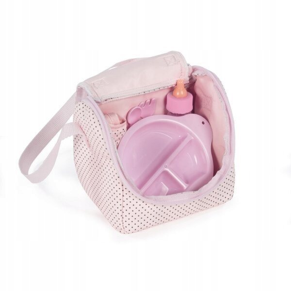 La Nina Torba con Accessori per Alimentazione Bambole Charlotte 65031 Rosa con Pois