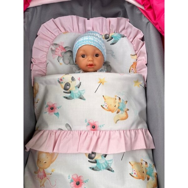 Biancheria da letto per bambole SELINE SLEEP - set piumone e cuscini, produzione polacca