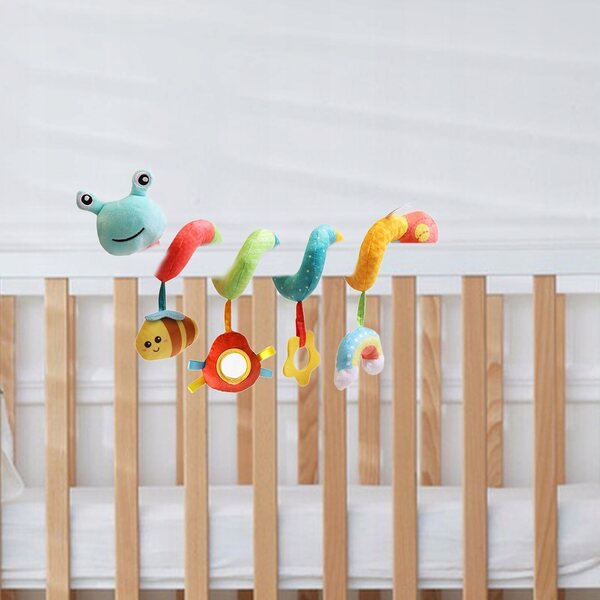 Gioco da Passeggino e Fotelino Auto per Neonati con Decorazioni Sensoriali Morbide