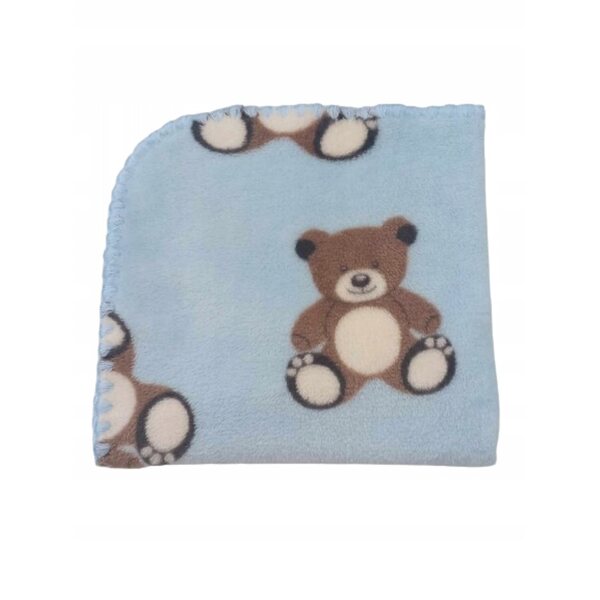 Puppendecke, doppelseitiges Fleece, Teddybärmuster, 50x50 cm, weich und flauschig