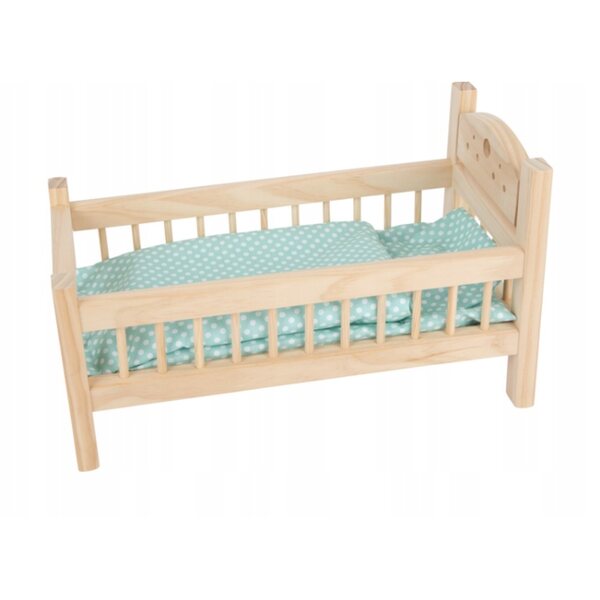 Small Foot Naturholzbett für Puppen, elegantes und sicheres Design