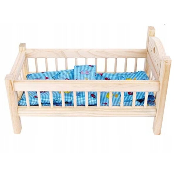 Small Foot Naturholzbett für Puppen, elegantes und sicheres Design