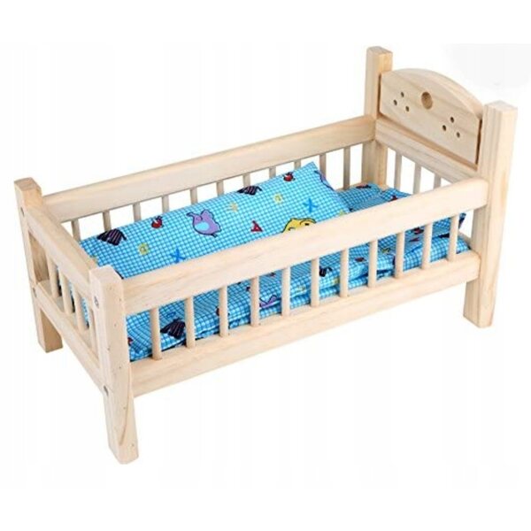 Small Foot Naturholzbett für Puppen, elegantes und sicheres Design