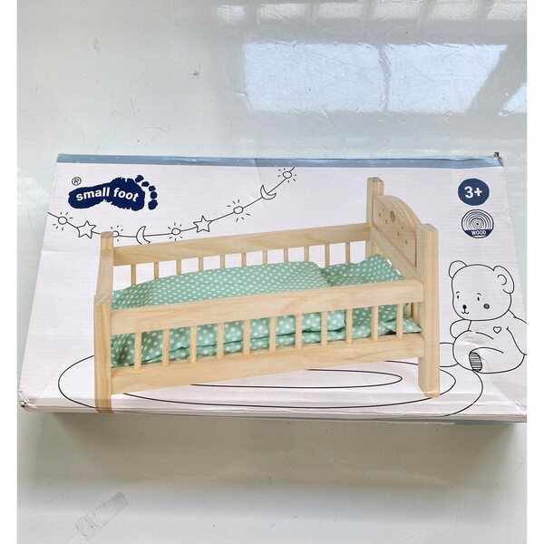 Small Foot Naturholzbett für Puppen, elegantes und sicheres Design