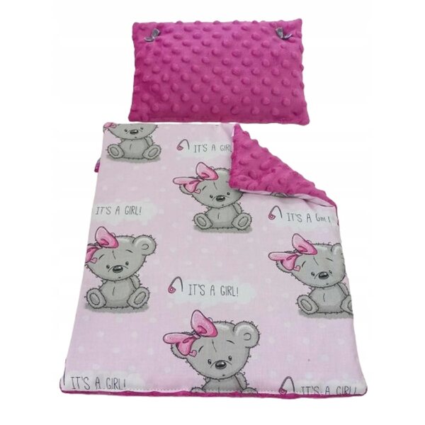 Komplettes Bettwäscheset für Puppen mit Kissen und antiallergischer Decke
