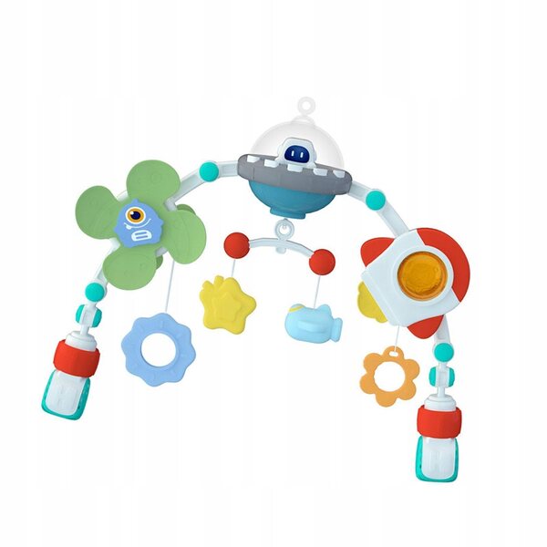 Gioco sensoriale per passeggino con arco e sonagli per bambini da 0 a 12 mesi