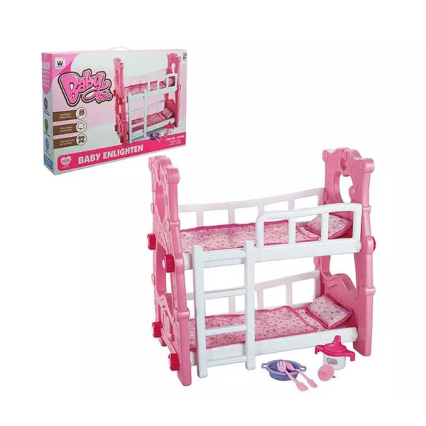 Letto per bambole Natalia in plastica per bambini dai 3 anni in su