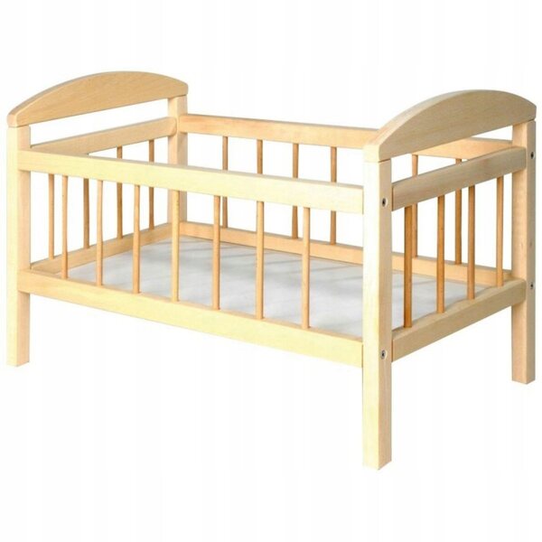 Holzbett für Puppen bis 54 cm, große und natürliche Teddies