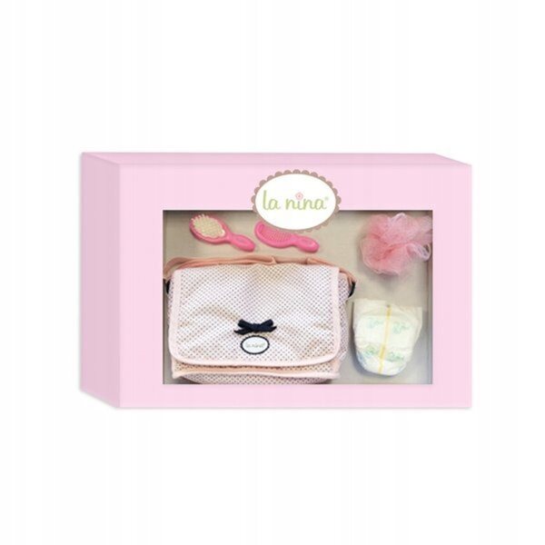 La Nina Charlotte Puppen-Wickelset mit Baumwolltasche und Zubehör