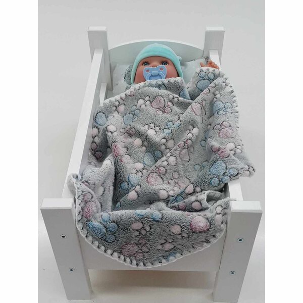 Weiche doppelseitige Decke für Puppen, 53 x 50 cm, weiches und sicheres Material