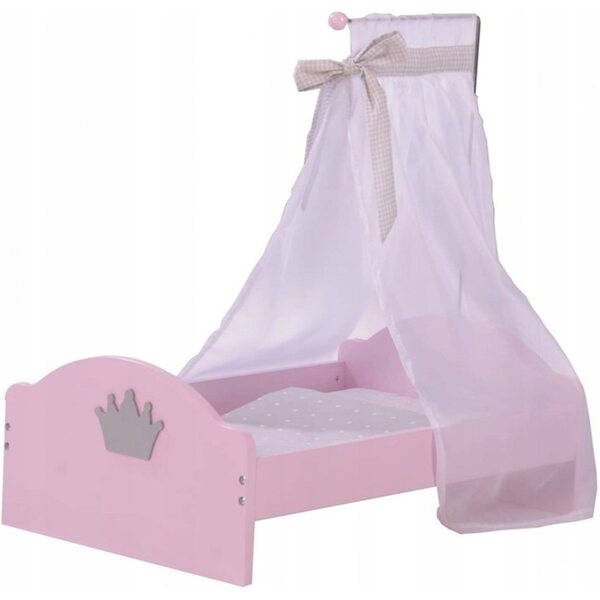 Letto per Bambole Roba Princess Sophie Rosa in Legno e MDF 52x58x39,5 cm