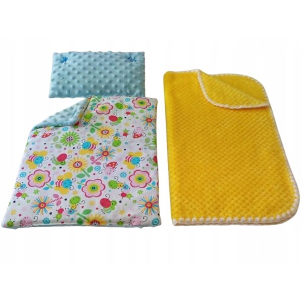 Bettwäsche- und Deckenset für Puppen: märchenhaftes Design und hohe Qualität