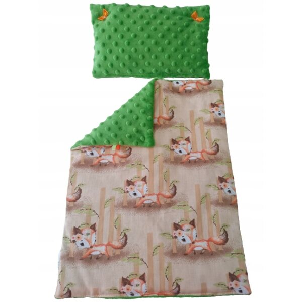 Komplettes Bettwäscheset für Puppen mit Decken und antiallergischem Kissen