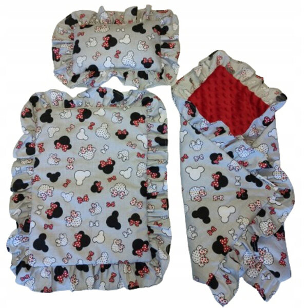 Biancheria da letto completa per bambole con volant, Jackmar blu - lussuoso set per bambini