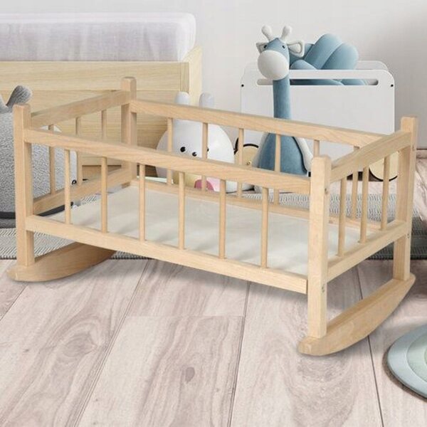 Culla in legno per bambole Teddies, alta qualità, dimensioni 49x28x27 cm