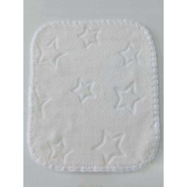Kocyk crema per bambola 29 cm, morbido e reversibile con motivo stelle