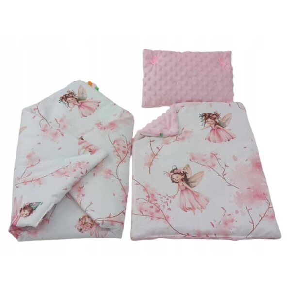 Komplettes Bettwäscheset für Puppen mit Decke und Schlafsack 40x30cm