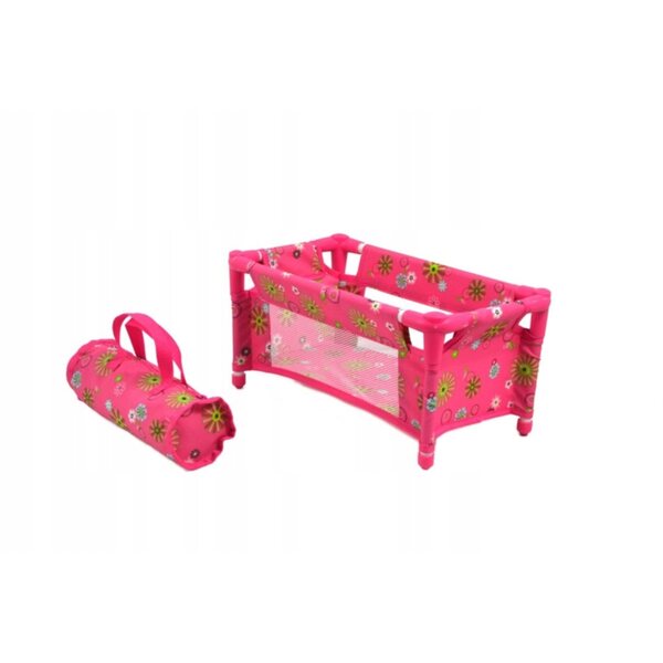 Zusammenklappbares Reisebett für Teddies-Puppen mit Stofftasche 43x23x20 cm