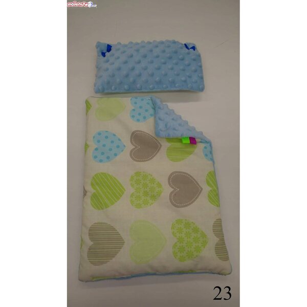 Holzwiege für Puppen mit 3 Stück Leinen aus 100 % antiallergischer Baumwolle